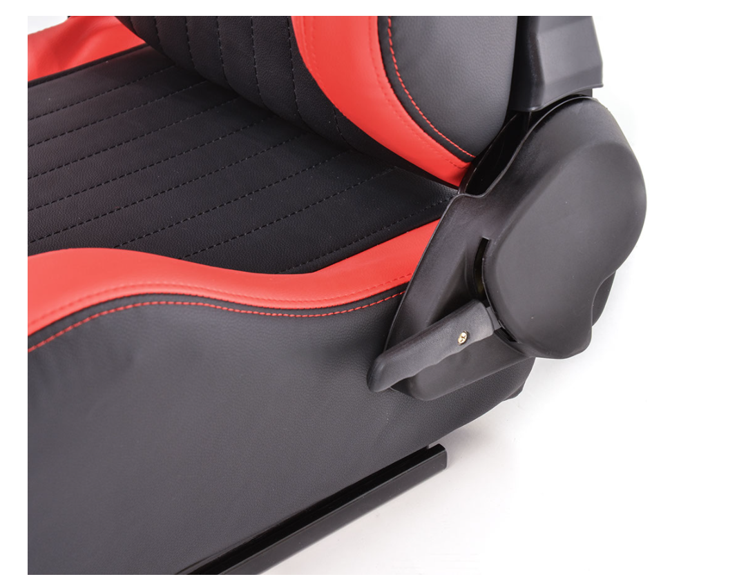 FK Universal Full Bucket Seats & slide runners Black & Red Lux Sports