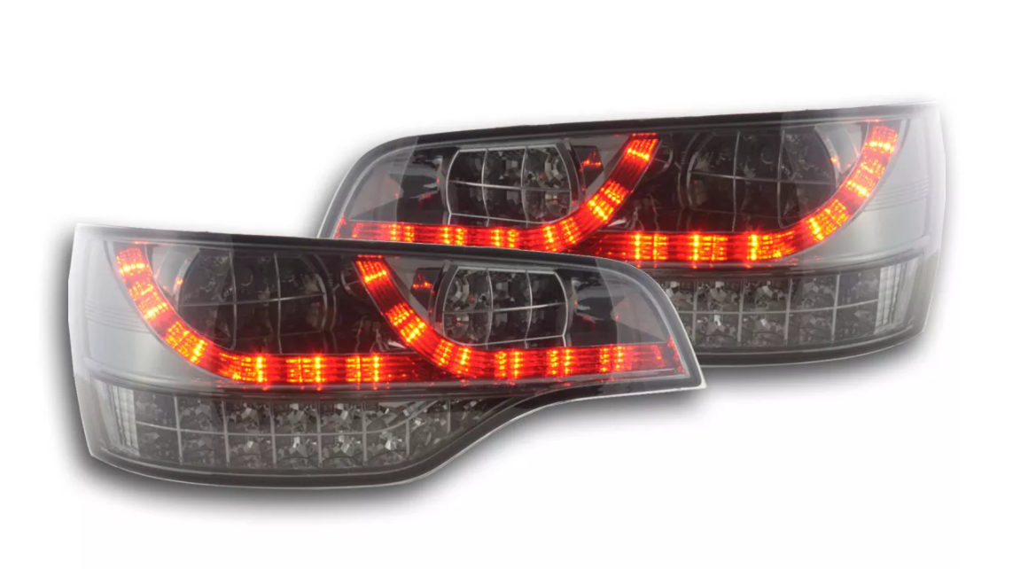 Set FK Audi Q7 4L 06+ schwarze LED-Lichtleiste DRL REAR TAIL BACK LIGHTS LHD