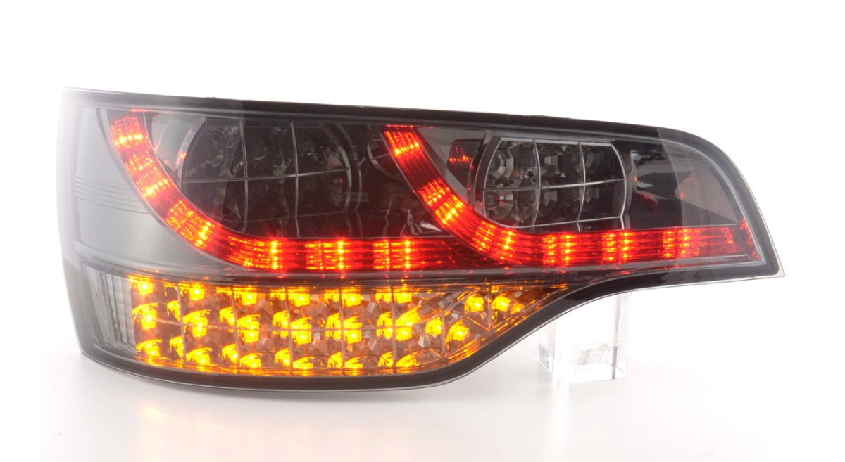 Set FK Audi Q7 4L 06+ black LED Lightbar DRL REAR TAIL BACK LIGHTS LHD