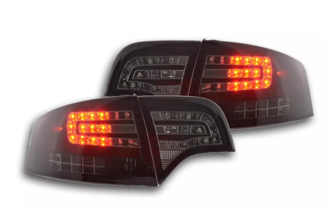 FK Paar Set LED-Hecklichtleiste DRL-Leuchten Audi A4 B7 8E OBC 04-08 Schwarz S4 LHD