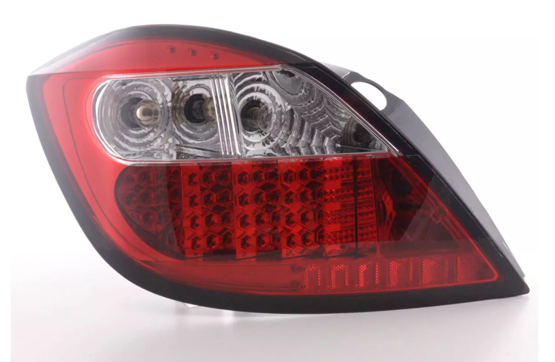 FK Automotive Pair LED Rear Lights Opel Astra H 5-door 04+ red clear OPC LHD