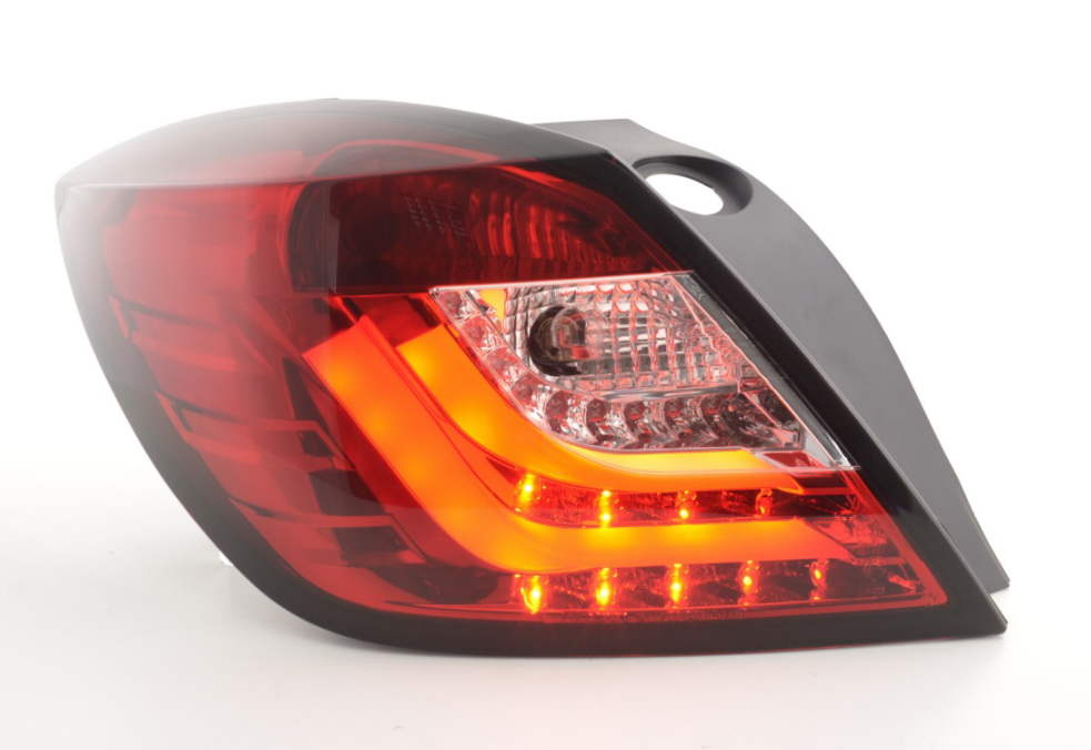 FK Paar LED-Lichtleiste DRL Rückleuchten Opel Vauxhall Astra H GTC 04-08 rot klar