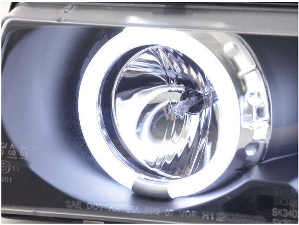 FK LED-Scheinwerfer Angel Eyes Halo Ring CCFL BMW 3er E36 Limousine 92-98 M3 LHD 