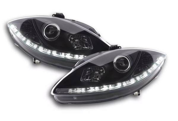 FK Pair LED DRL Projector headlights Seat Leon 2 MK2 1P Altea Toledo 5P 05-09