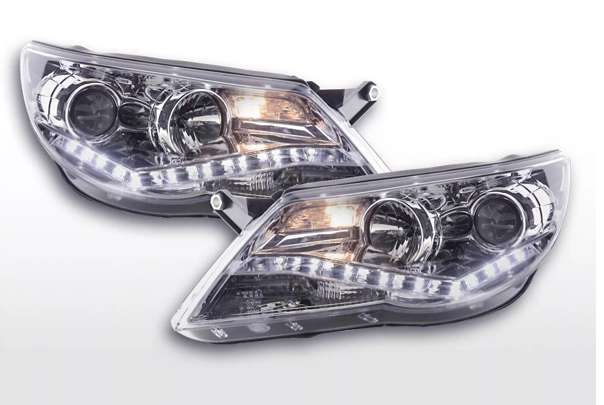 FK Pair LED DRL Projector Headlights VW Tiguan 5N 07-11 LHD Plug & Play