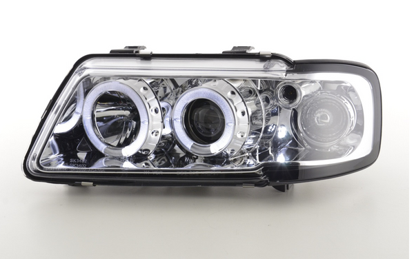 FK LED DEL Headlights Angel Eyes Halo Audi A3 8L 96-00 chrome S3 LHD & RHD