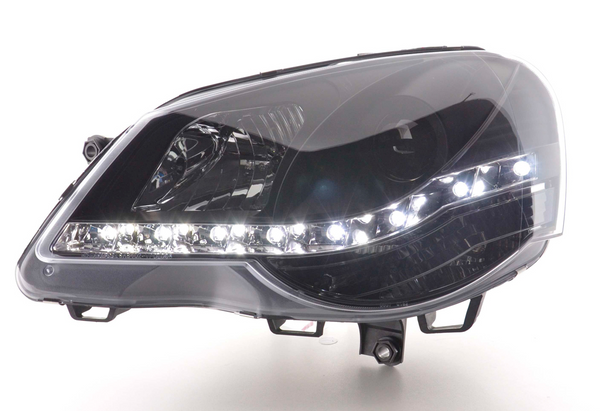 FK Paar LED DRL Projektor Halo-Scheinwerfer Polo 4 MK4 9N3 05-09 Schwarz LHD