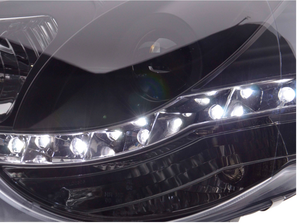 FK Paar LED DRL Projektor Halo-Scheinwerfer Polo 4 MK4 9N3 05-09 Schwarz LHD