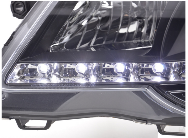 FK Paar LED DRL Projektor Tageslichtscheinwerfer Polo 4 MK4 9N3 05–09 SCHWARZ RHD 