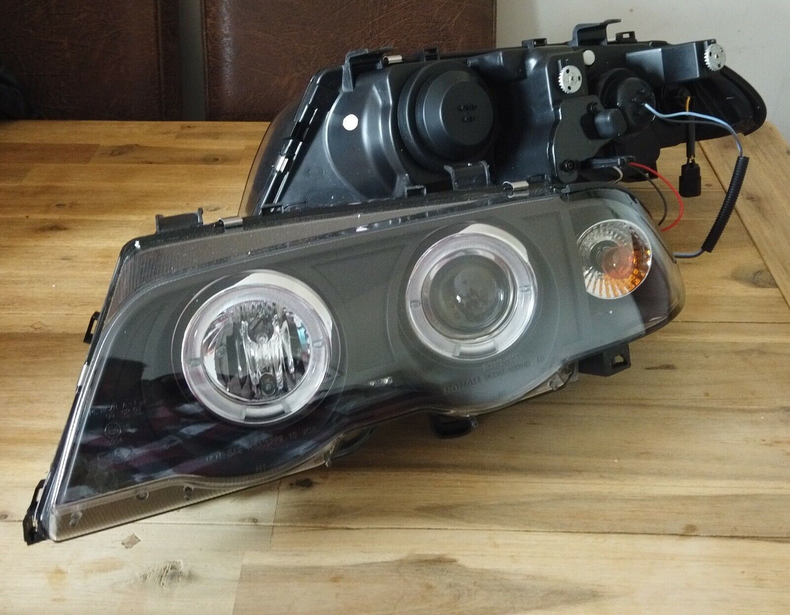 FK LED DRL Angel Eye Projektorscheinwerfer BMW 3er Limousine E46 98-01 M3 LHD 