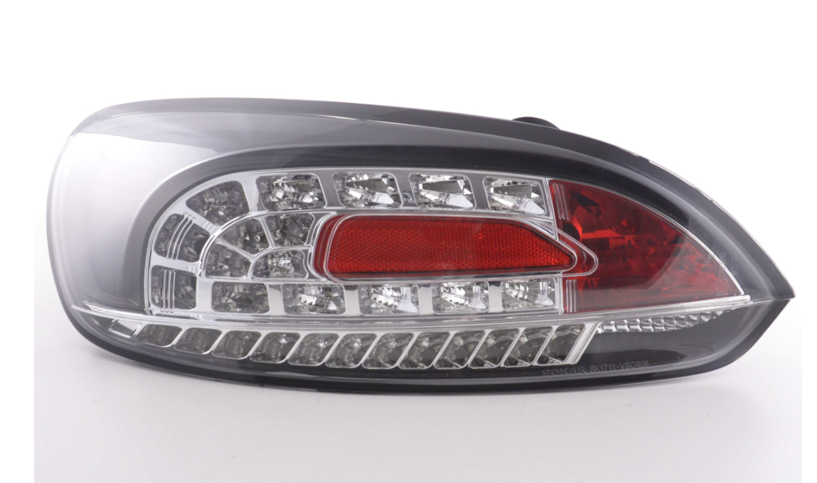 FK Pair LED REAR LIGHTS Lightbar DRL VW Scirocco 3 MK3 13 08- black