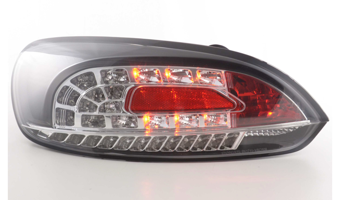 FK Paar LED-RÜCKLEUCHTEN Lichtleiste DRL VW Scirocco 3 MK3 13 08- schwarz