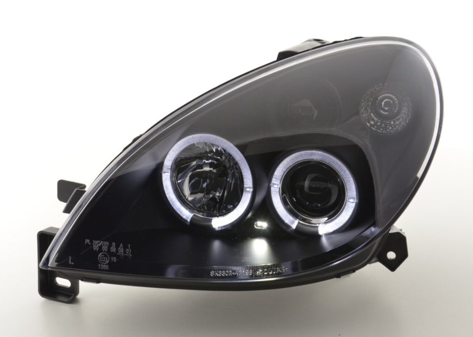 FK LED DRL Angel Eye Projector headlights Citroen Xsara N7 00-05 black LHD