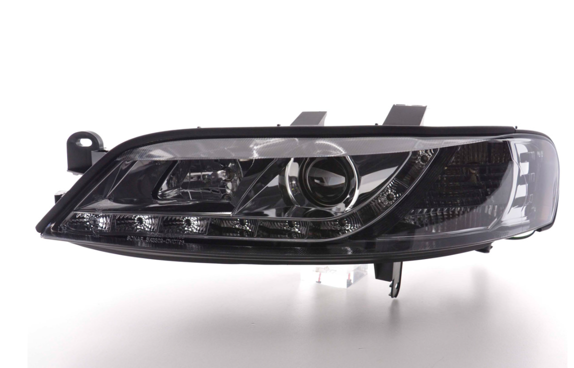 FK LED-Scheinwerfer Lightbar Halo Ring Opel Vauxhall Vectra B 99-02 Chrom LHD 