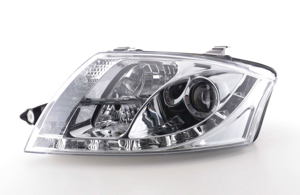 FK Pair LED DRL Projector headlights Audi TT 8N 98-06 Chrome 1.8 3.2 Quattro LHD