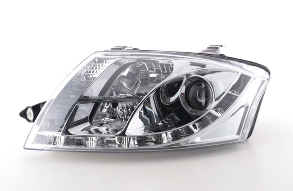 FK Paar LED DRL Projektorscheinwerfer Audi TT 8N 98–06 Chrom 1,8 3,2 Quattro LHD