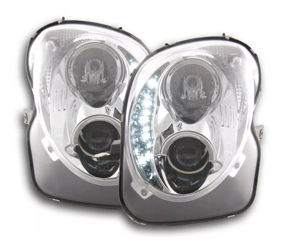 FK Set LED DRL Scheinwerfer Halo Projektor Alfa Romeo Mito 08+ Chrom LHD