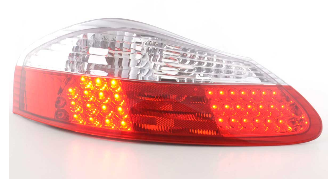 FK Pair LED Rear Lights Porsche Boxster 986 1996-2004 clear / red LHD