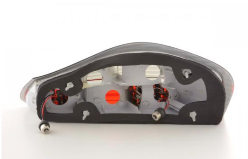 FK Paar LED-Rückleuchten Porsche Boxster 986 1996-2004 schwarz / rot rauchgrau LHD