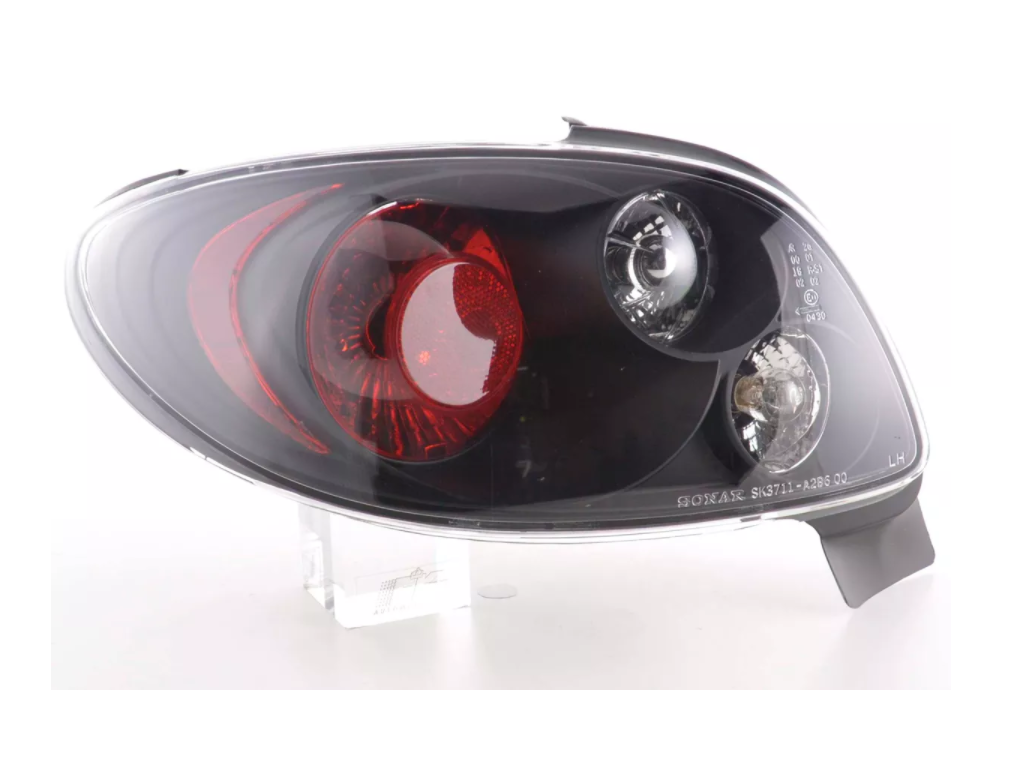 FK Automotive Pair Peugeot 206 CC type 2 99-06 Rear Lights black LHD