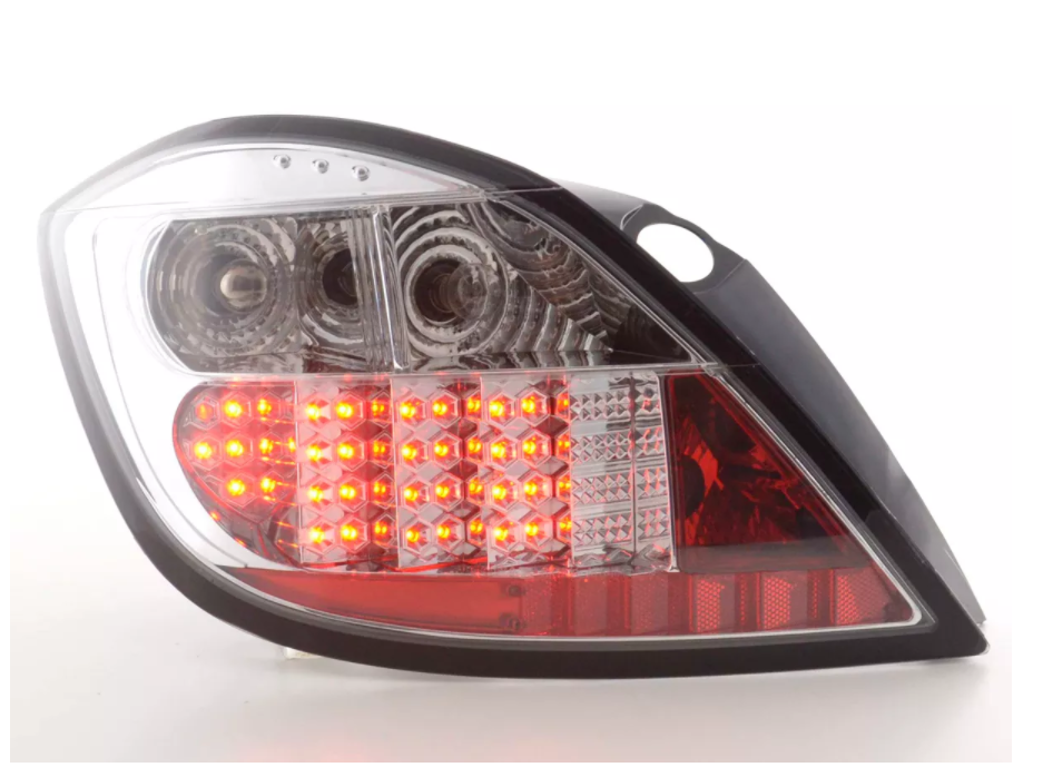 FK Pair Set Rear LED lights Opel Vauxhall Astra H 5-door 04- chrome LHD