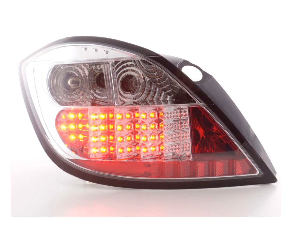 FK Pair Set Rear LED lights Opel Vauxhall Astra H 5-door 04- chrome LHD