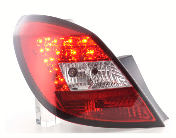 FK Set Rear Lights LED Lightbar Opel Corsa D BJ 06-10 5-dr red & clear LHD