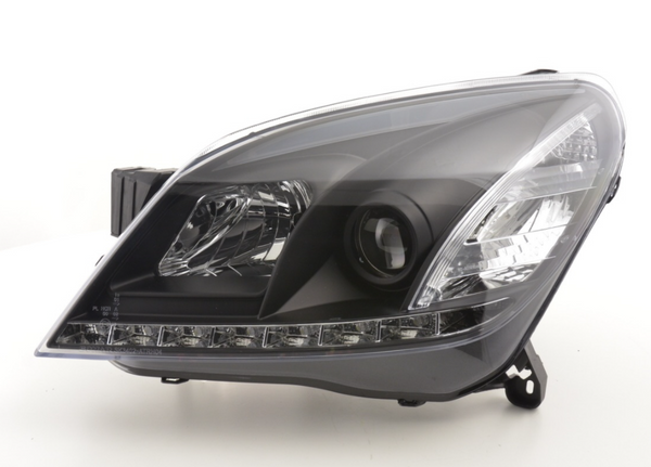 FK Paar LED DRL Projektorscheinwerfer Opel Astra H 04-09 Schwarz LHD Plug &amp; Play 