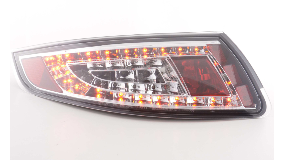 FK Pair Led Rear Lights Porsche 911 997 05-09 Lightbar chrome smoke LHD GT3