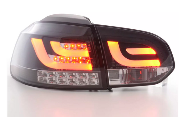 FK Set VW GOLF MK6 6 08-12 1K LED REAR LIGHTS Lightbar LHD Black Smoke GTi GTD