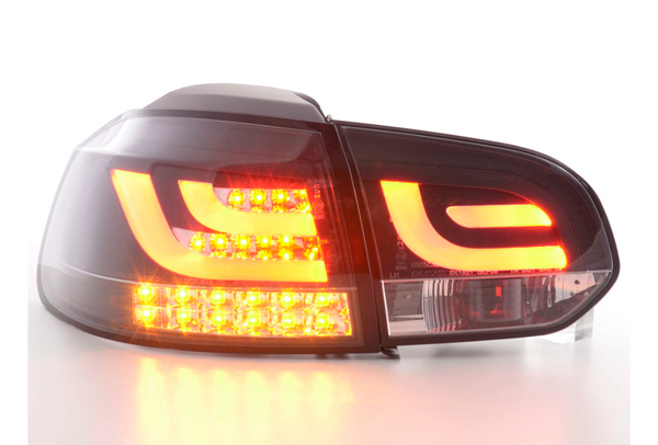 FK Set VW GOLF MK6 6 08-12 1K LED REAR LIGHTS Lightbar LHD Black Smoke GTi GTD