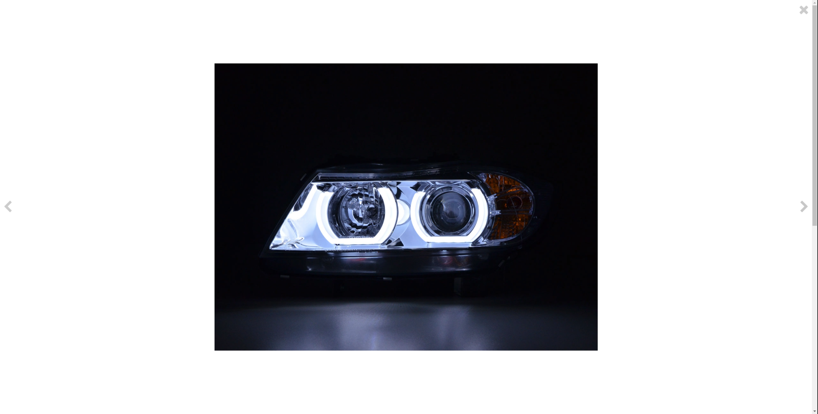 FK Pair LED DRL Projector headlights BMW 3-series E90 / E91 05-08 chrome LHD