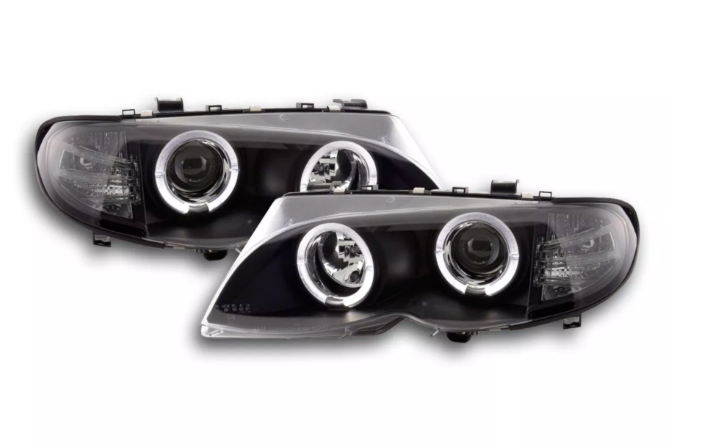 FK Paar LED DRL Projektorscheinwerfer BMW 3er E46 Limousine Touring 02-05 RHD