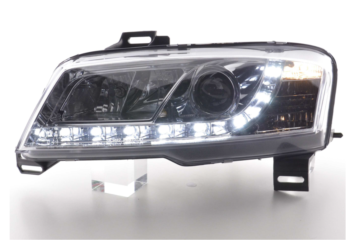 FK LED DRL Devil Angel Eyes Project Headlights Fiat Stilo 3dr 192 01-07 LHD Blac