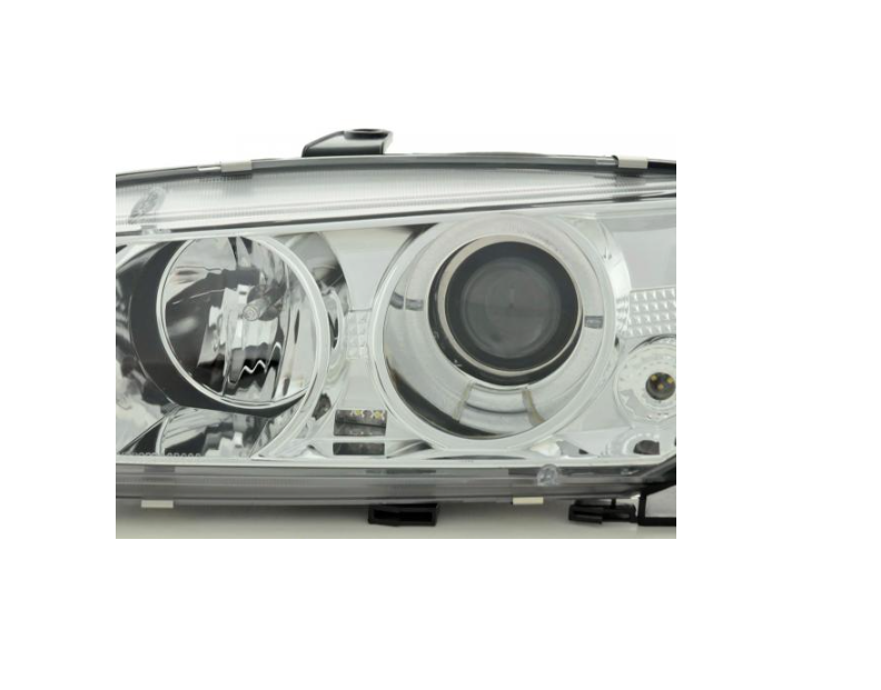 FK LED DRL Angel Eye Projector headlights Peugeot 306 93-96 chrome LHD