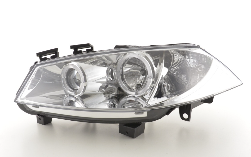 FK LED DRL Headlights Renault Megane 2 M MK2 3/5dr 03-06 chrome LHD