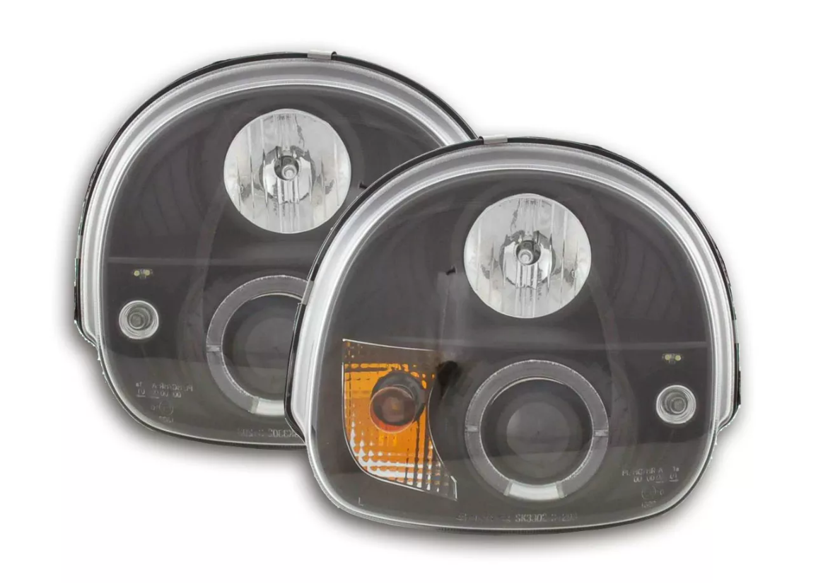 FK Set Paar LED DRL Scheinwerfer Renault Twingo 1 MK1 93-00 schwarz LHD