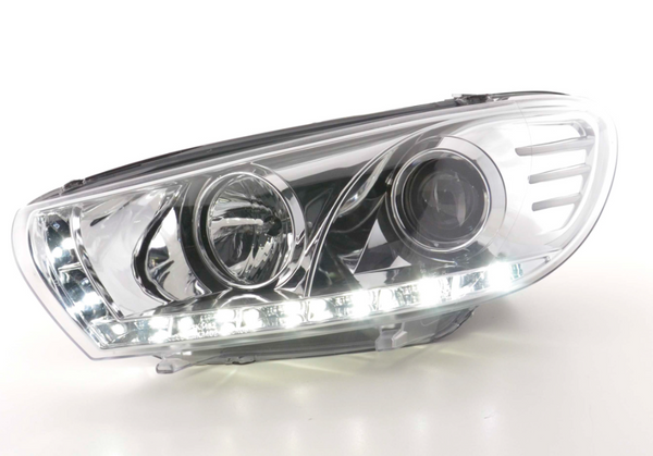 FK LED DRL Lightbar Headlights Halo Projector VW Scirocco 3 MK3 13 Chrome LHD