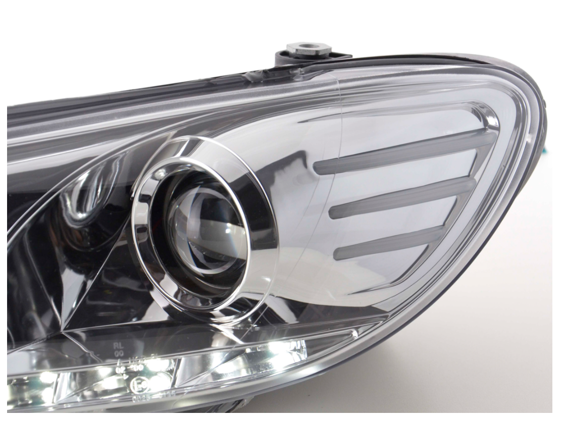 FK LED DRL Lightbar Headlights Halo Projector VW Scirocco 3 MK3 13 Chrome LHD