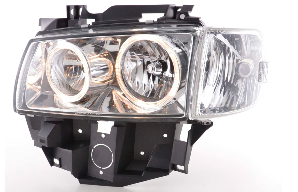 FK Pair LED DRL Projector Angel Eyes headlights VW bus Van Camper T4 97-02