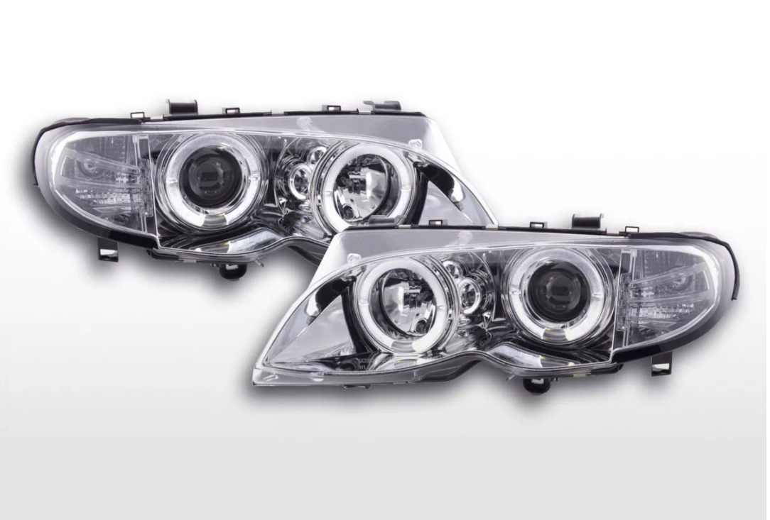 FK LED DRL Halo Projector headlights BMW 3-series E46 Saloon Touring 02-05 M3