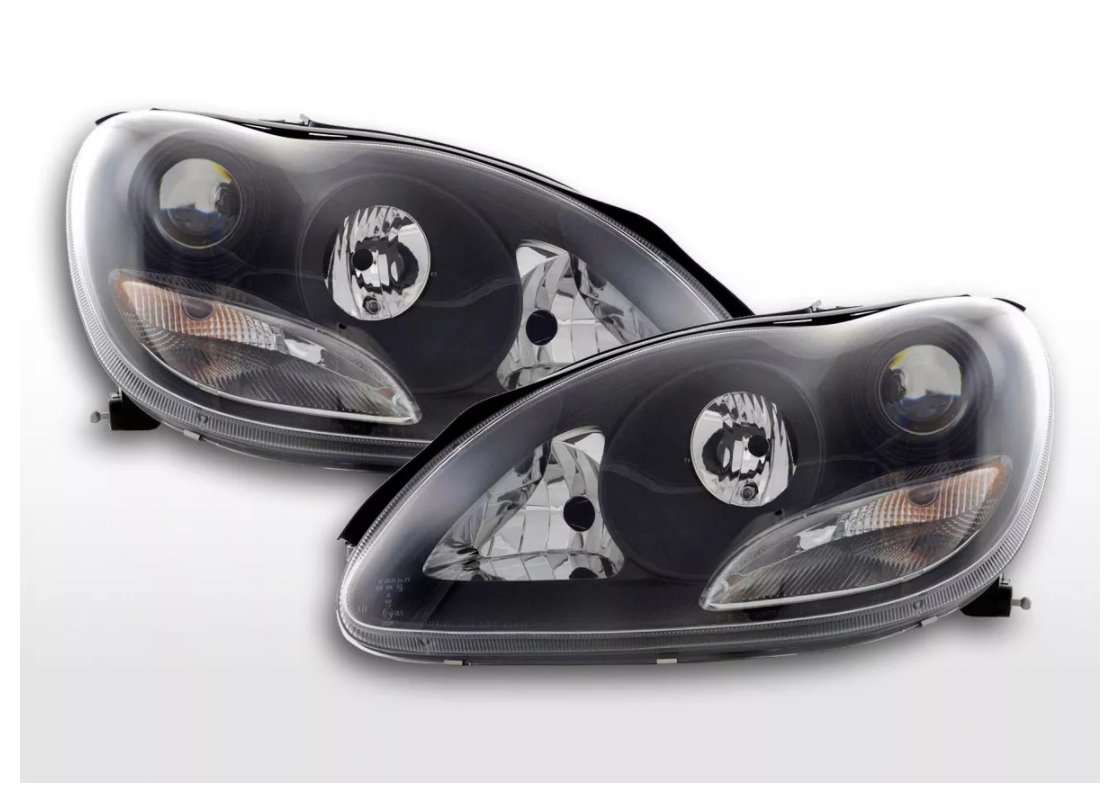 FK Set LED DRL Projector Headlights Mercedes S-Class type W220 98-01 black 220