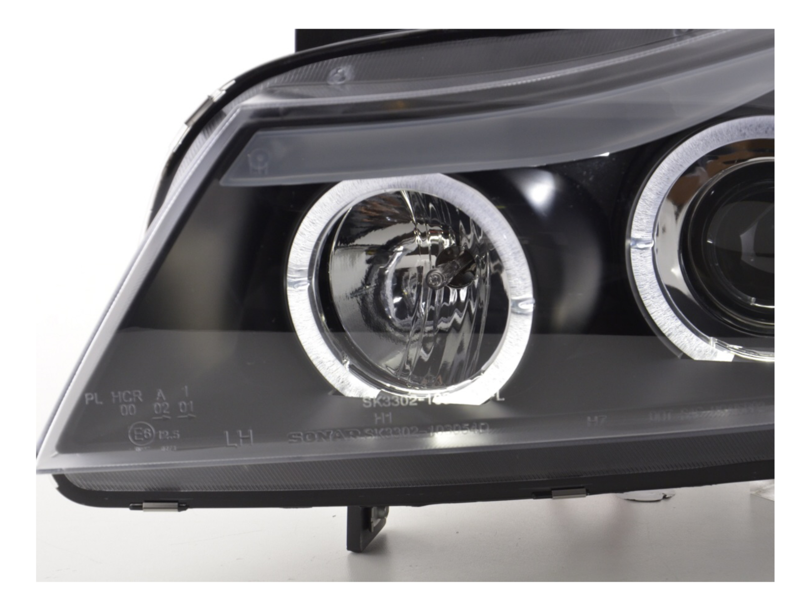 FK Paar LED DRL Projektorscheinwerfer BMW 3er Typ E90 E91 05-08 schwarz LHD