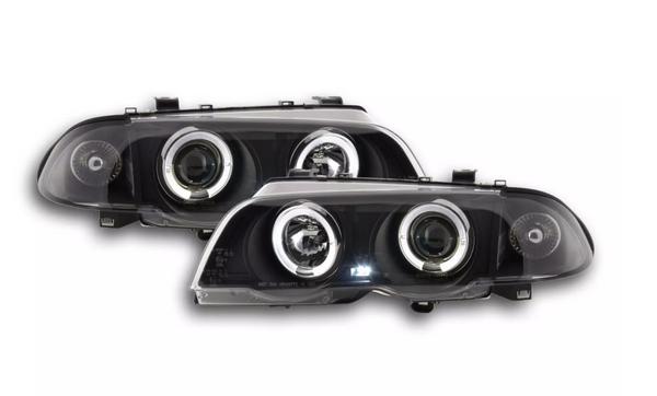 FK LED DRL Angel Eye Projector headlights BMW 3-series Saloon E46 98-01 M3 LHD