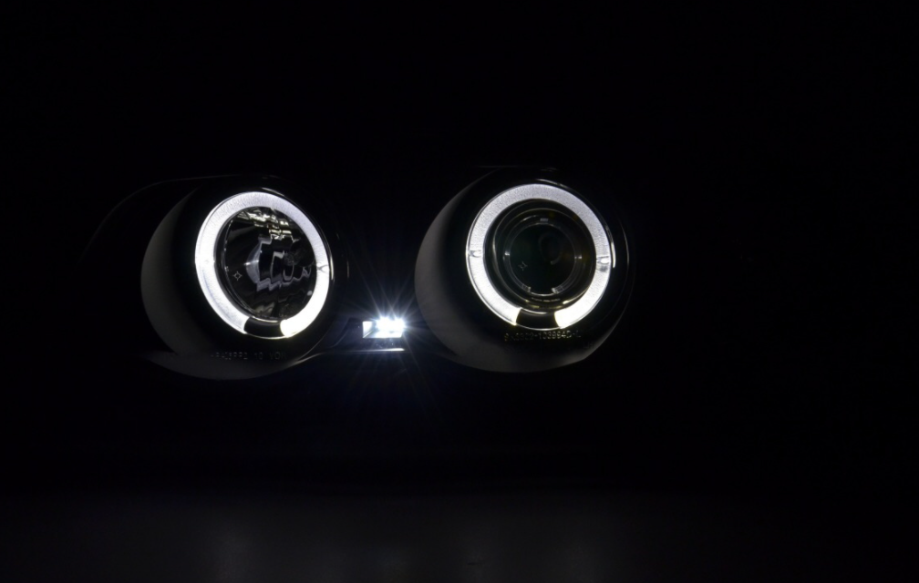 FK LED DRL Angel Eye Projector headlights BMW 3-series Saloon E46 98-01 M3 LHD