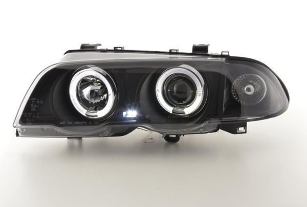 FK LED DRL Angel Eye Projector headlights BMW 3-series Saloon E46 98-01 M3 LHD