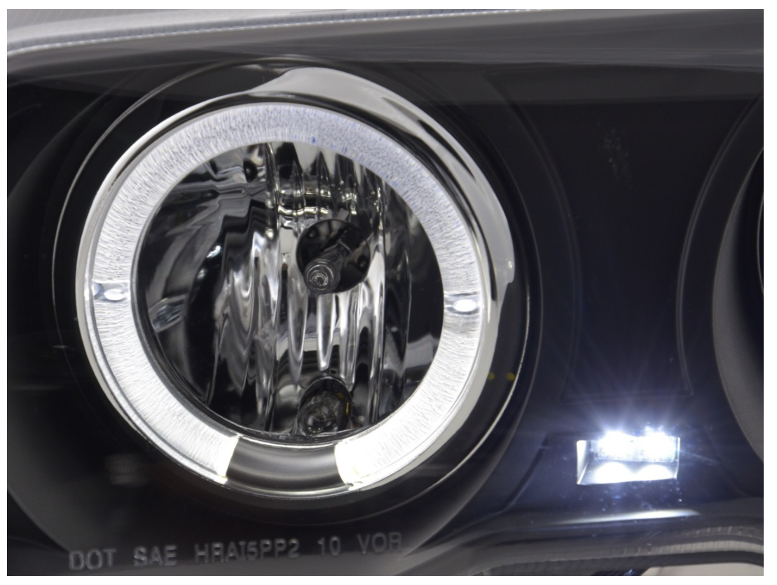 FK LED DRL Angel Eye Projector headlights BMW 3-series Saloon E46 98-01 M3 LHD