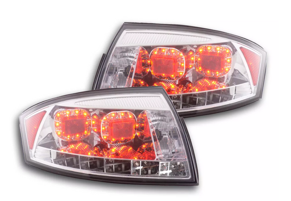 FK Pair LED REAR LIGHTS Lightbar DRL Audi TT type 8N 98-06 chrome RHD 1.8 3.2