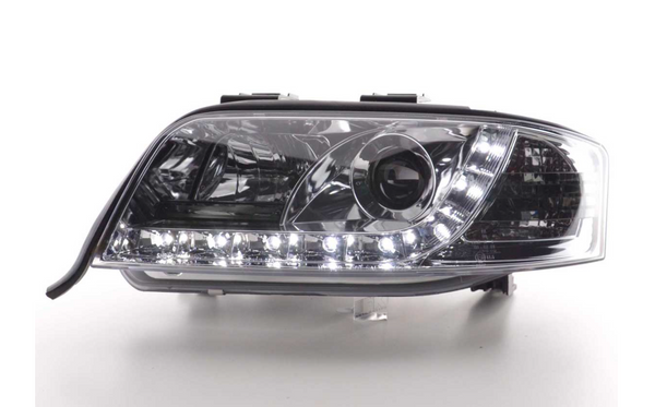 FK LED-Scheinwerfer LED DRL Projektor Audi A6 4B C5 97-01 schwarz S6 S-Line LHD