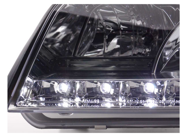 FK LED-Scheinwerfer LED DRL Projektor Audi A6 4B C5 97-01 schwarz S6 S-Line LHD